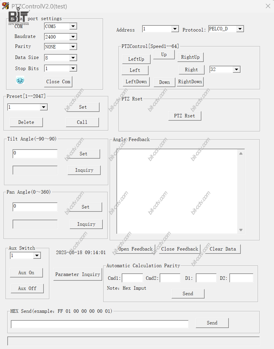Positioner Control Software for Windows System